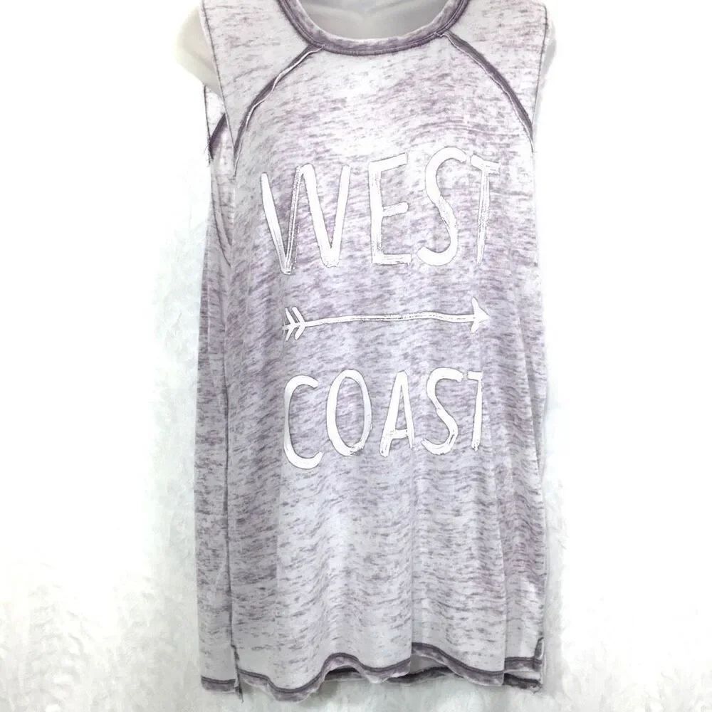 Grayson/Threads Women's Wash Look Loose Sleeveless Shirt Size L